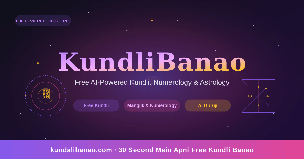 Free Numerology Calculator in Hindi — Mulank, Bhagyank & Lo Shu Grid 2026